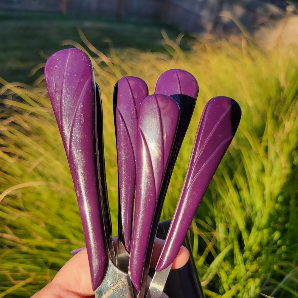Fiesta Plum Purple Swirl Flatware & Mug ~ Retired Items & Color